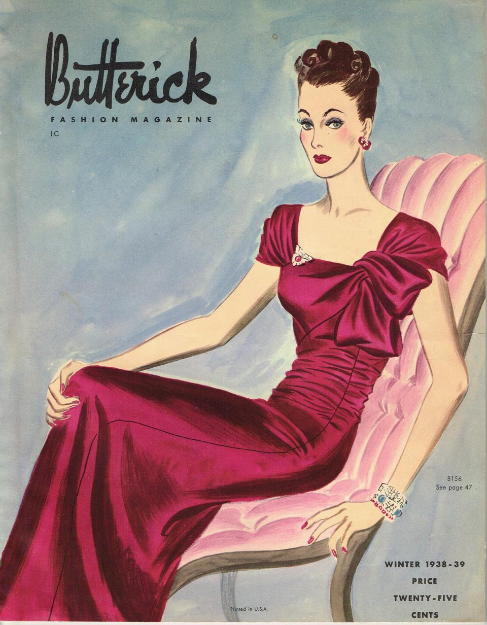 1930s Butterick Winter 1938 Fashion Magazine Pattern Book Catalog E-Book on CD