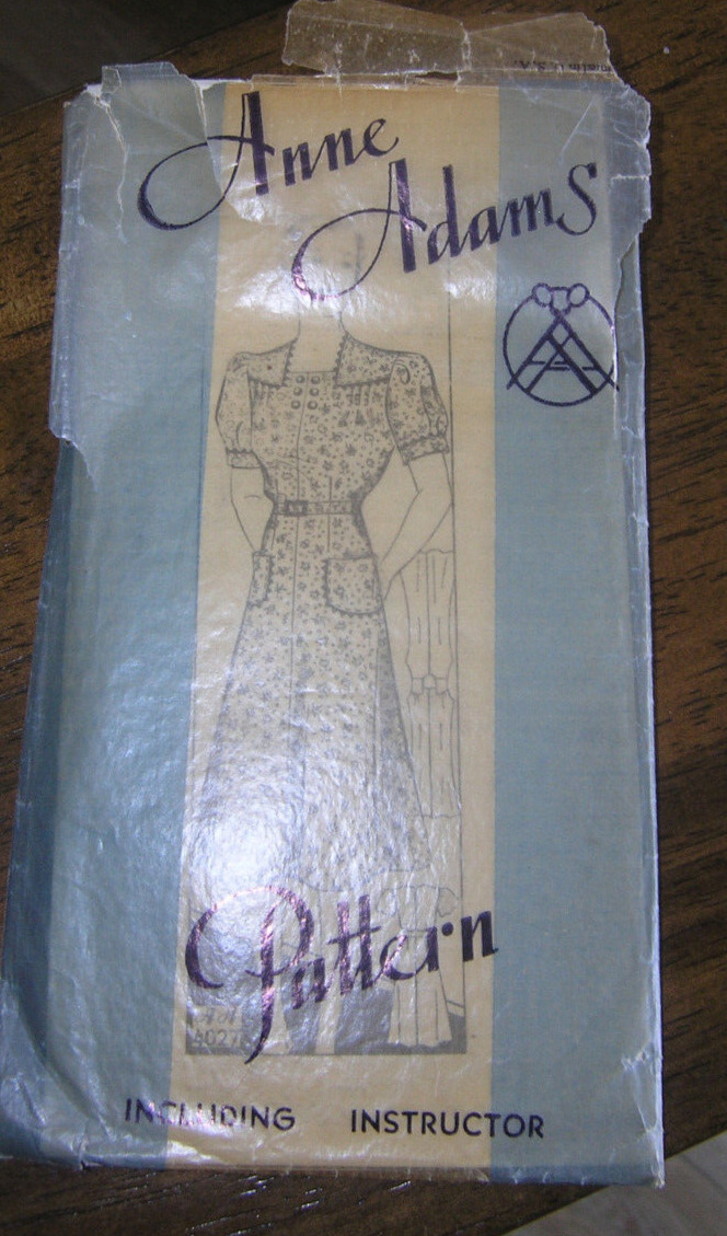 Vintage Anne Adams Dress Pattern 4027 : Size 42 Used