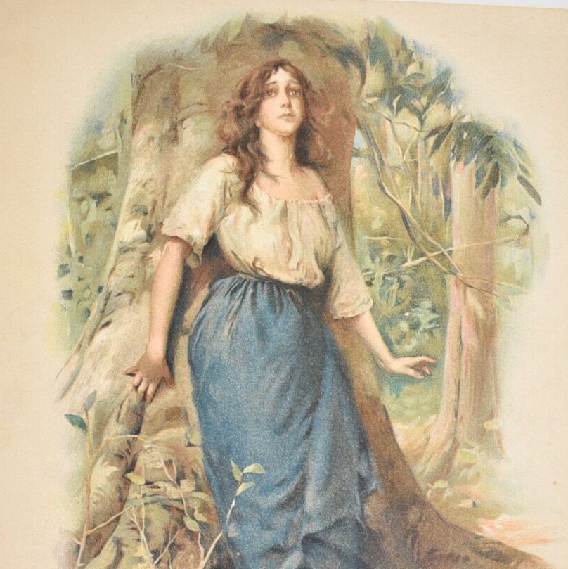 1904 Audrey Mary Johnston Yohn Smith Company Tea Coffee Worcester MA Lithograph