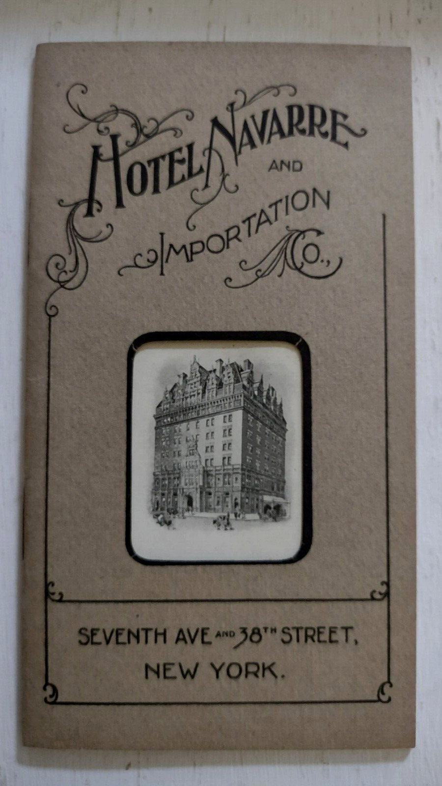 1903 Hotel Navarre & Importation Co New York City Illustrated Book / Floor Plans
