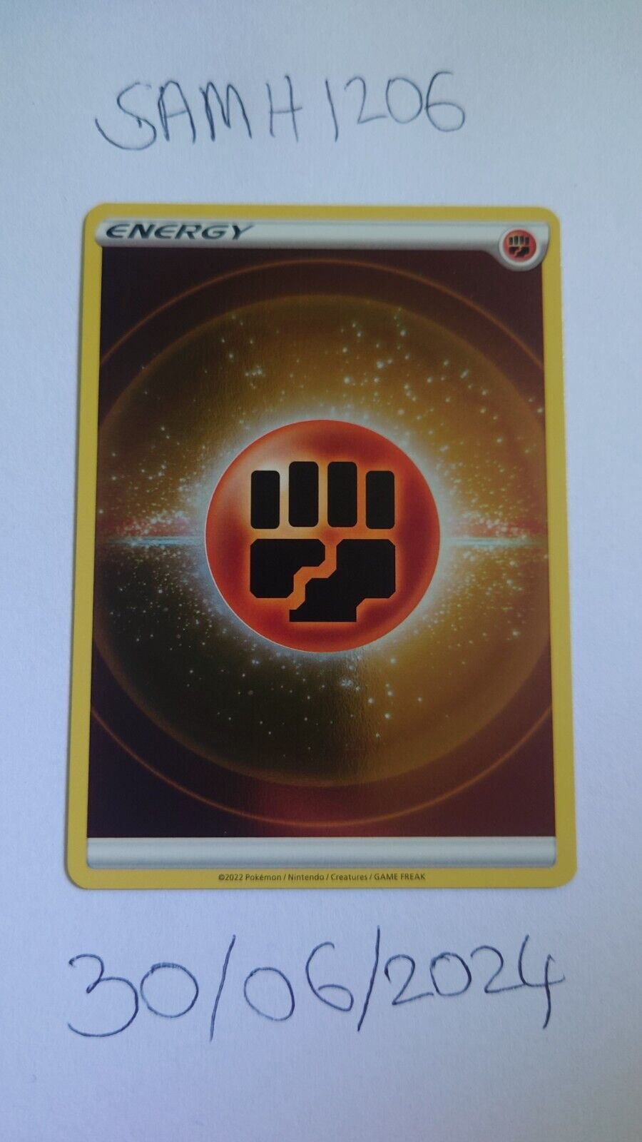 Pokémon TCG Card - Crown Zenith - Fighting Energy - Reverse Holo - Non Stamped