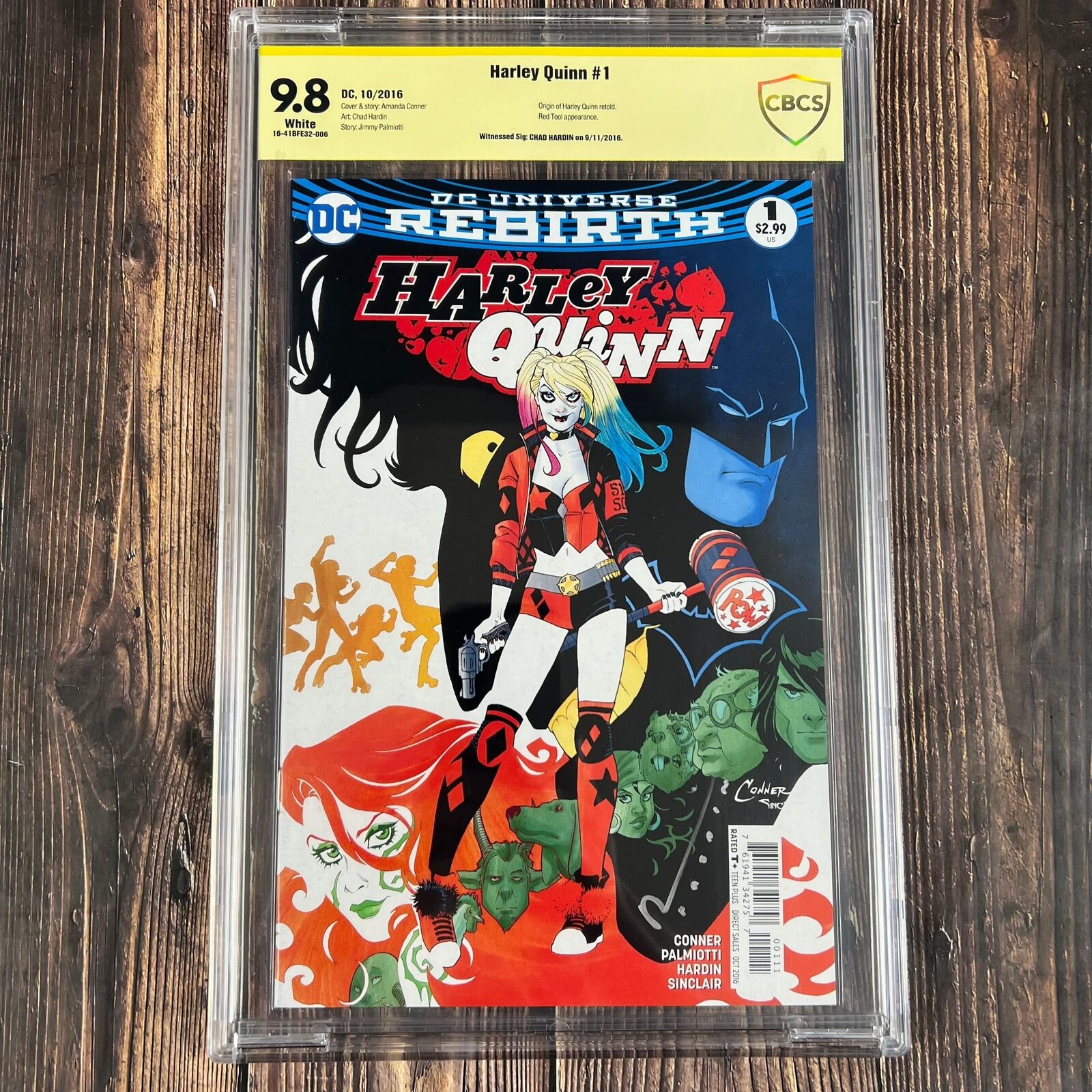 Harley Quinn #1 CBCS 9.8 Signed by Chad Hardin