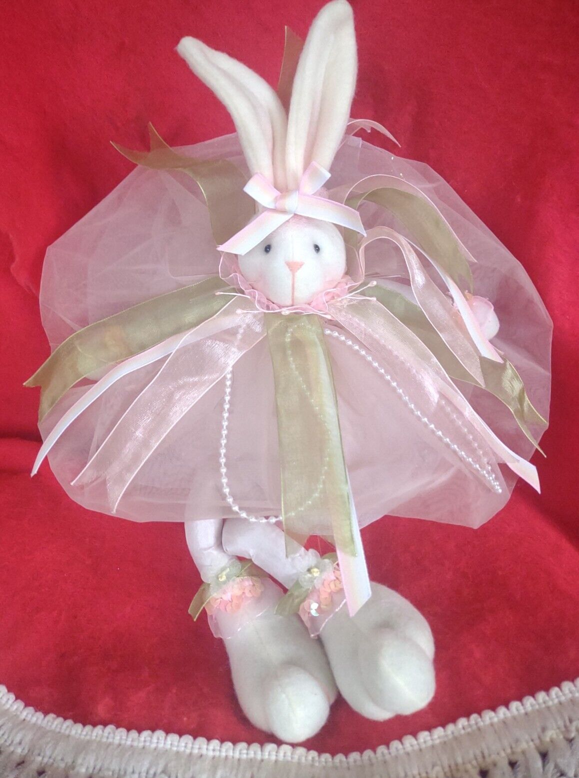 Shabby Chic Easter Bunny Decoration