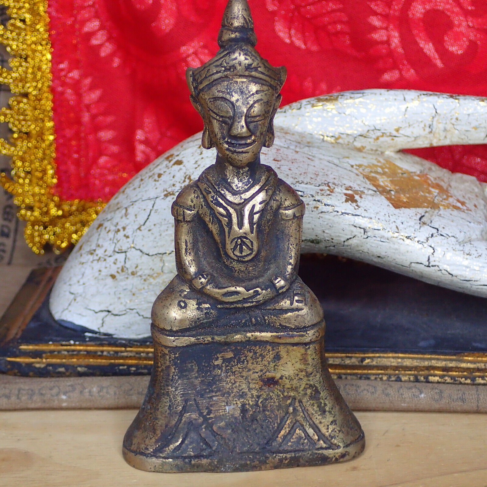 Phra Ngang Statue / Holy Thai amulet Rare Buddhism Talisman Vintage Charm Buddha