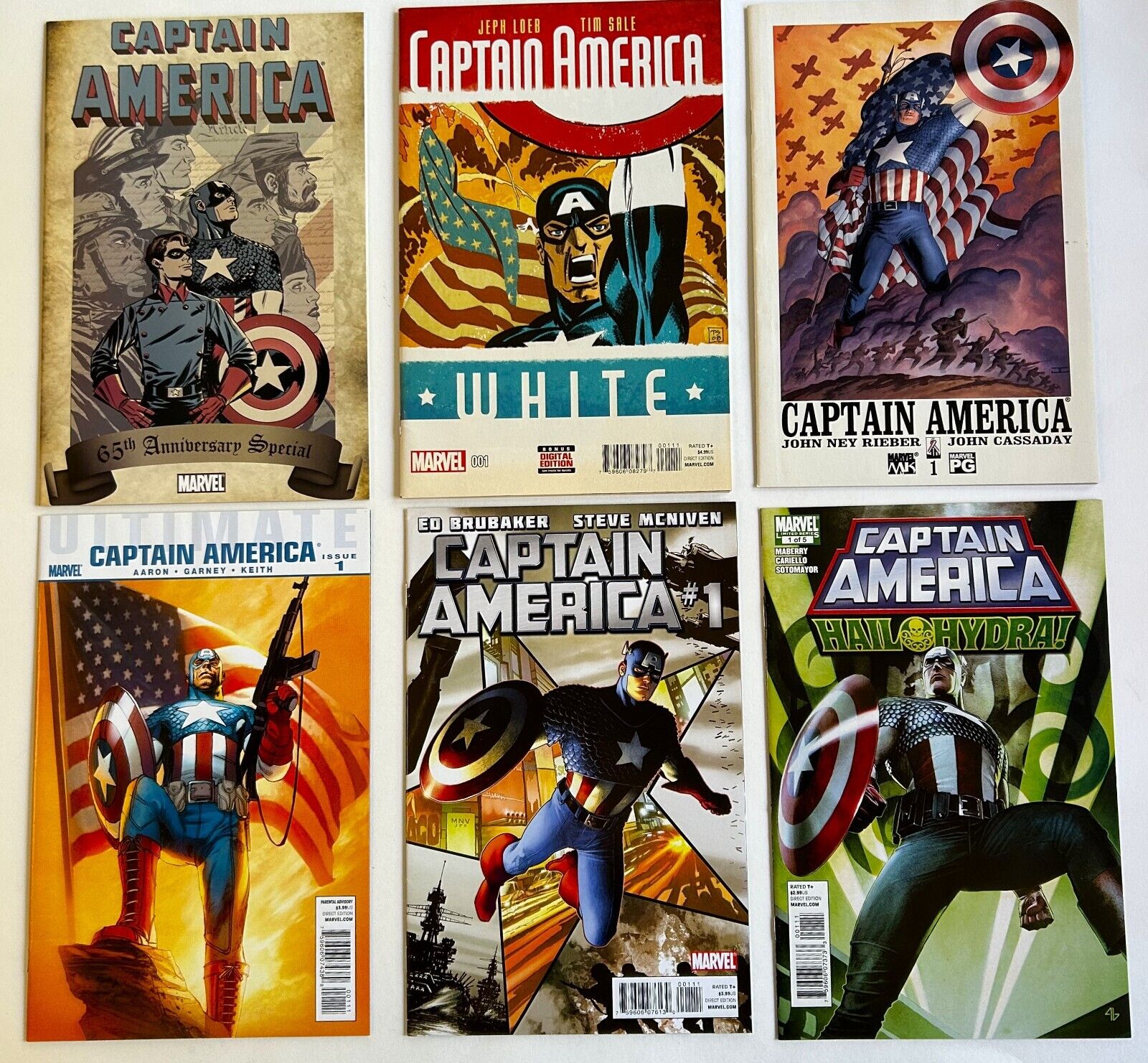 CAPTAIN AMERICA LOT OF SIX (6) VARIOUS #1 ISSUES