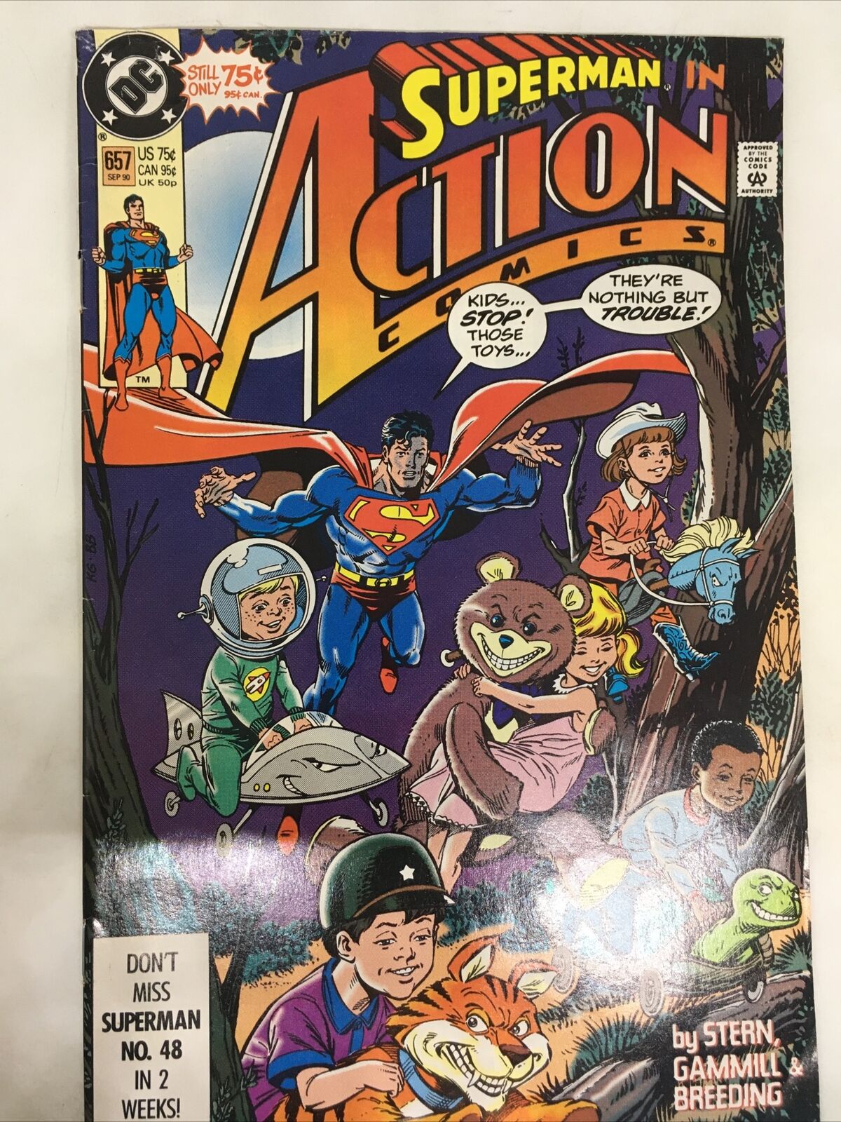 DC Action Comics Superman no. 657 Theres a Happy Land Far Far Away 1990