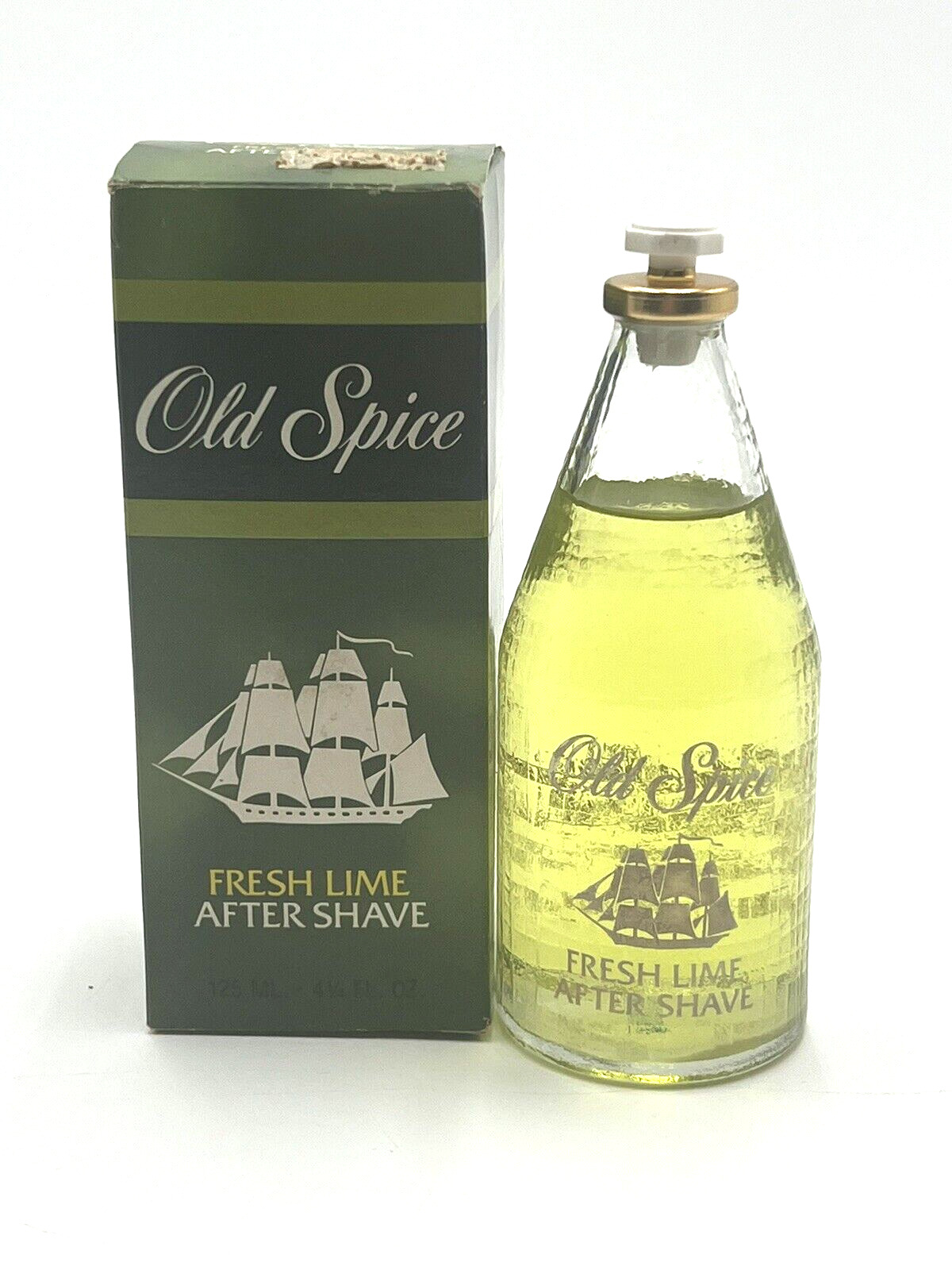 Vintage Old Spice Fresh Lime Aftershave 4 1/4oz Shulton HTF In Box