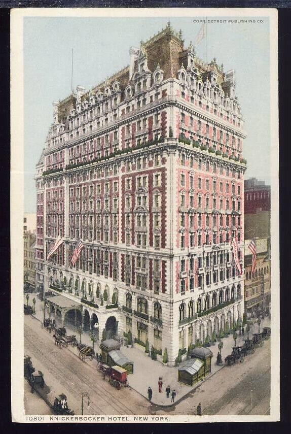VTG Postcard Antique 1915-30, Knickerbocker Hotel, New York NY