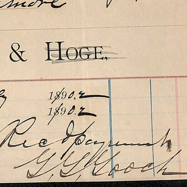 1902 Scarce Garrett G. Gooch Civil War Solider $22.50 Rent Receipt  Staunton, VA