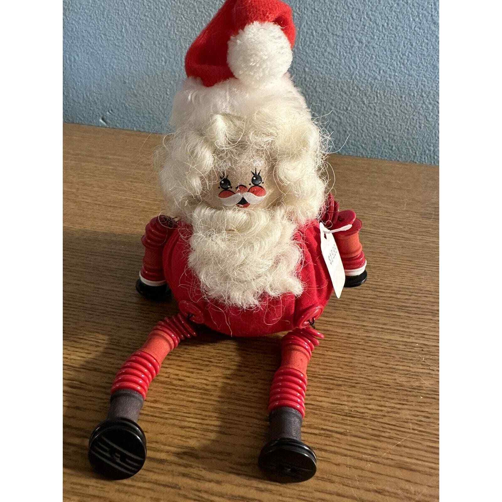 Christmas Busy Buttons Santa’s- Cute- Decorative- Dangling Feet- Edge Hanger