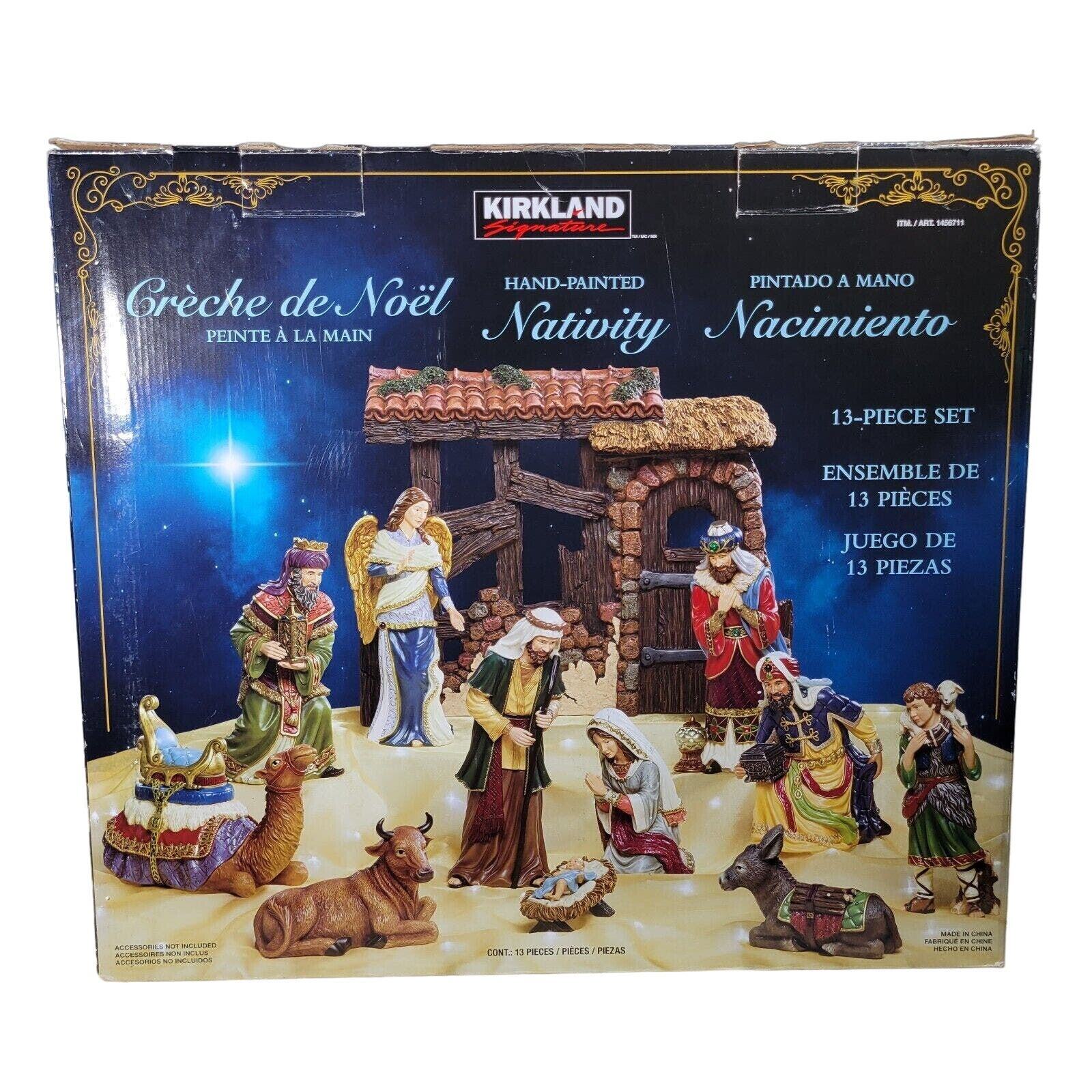 Kirkland Signature Hand Painted Christmas Nativity Set - 13 Piece Set 1456711