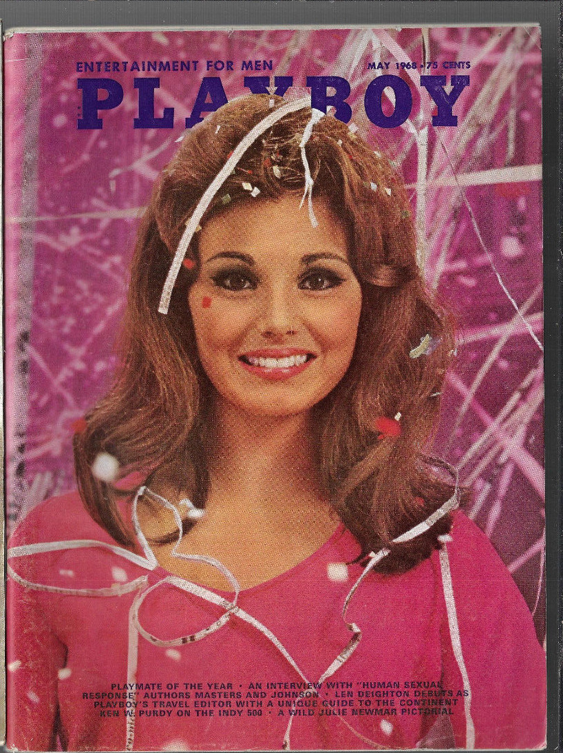 VINTAGE PLAYBOY magazine May  1968 JULIE NEWMAR Elizabeth Jordan INDY 500 VARGAS