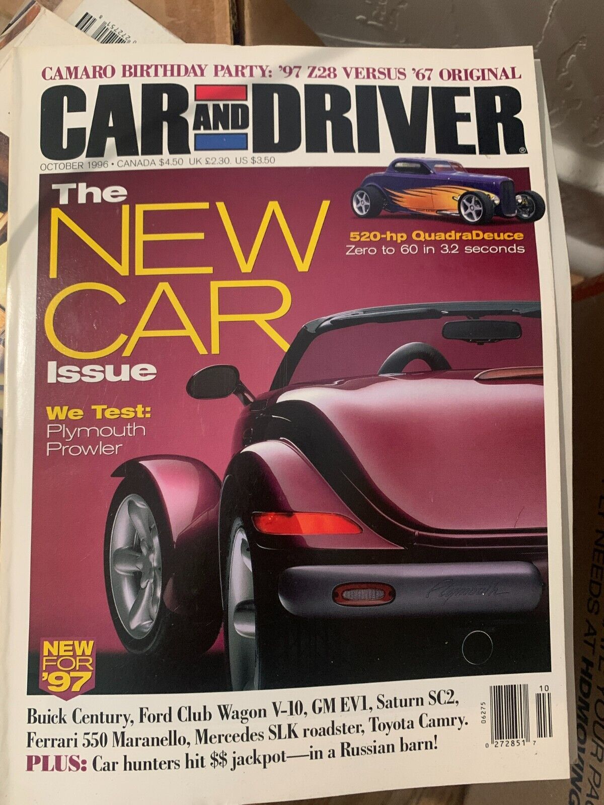 Car and Driver Magazine October 1996