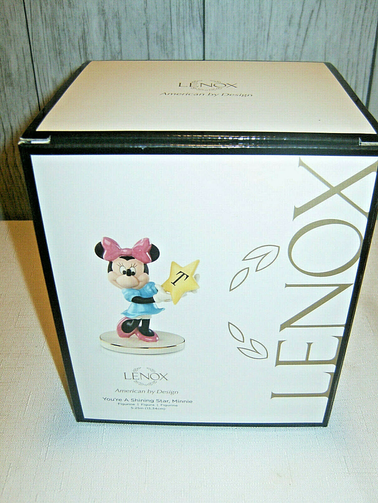 Brand New Lenox Disney You\'re A Shining Star Minnie Mouse Letter T Figurine