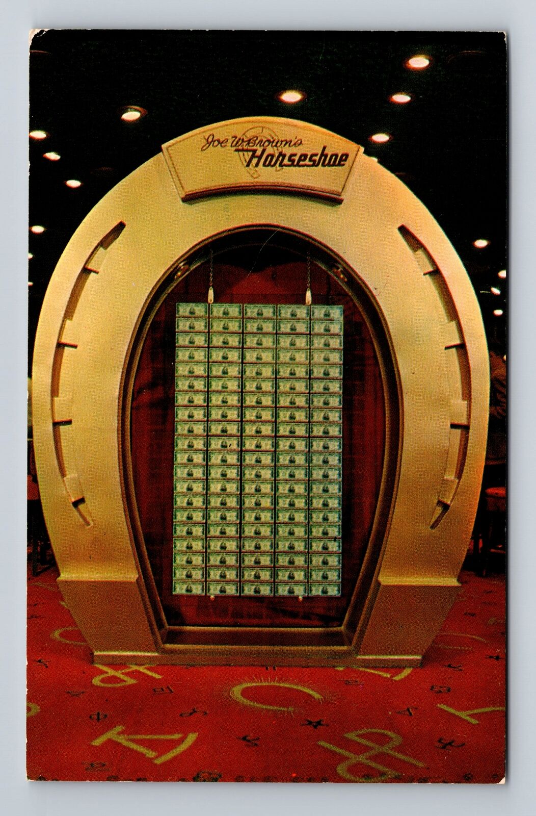 Las Vegas NV-Nevada, Horseshoe Club, One Million Dollars Vintage Postcard