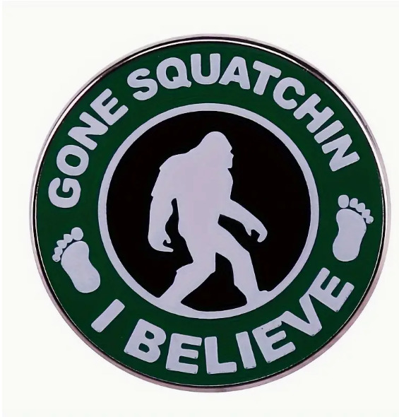 Gone Squatchin lapel pin with great Bigfoot logo Cool collector item 1.2\