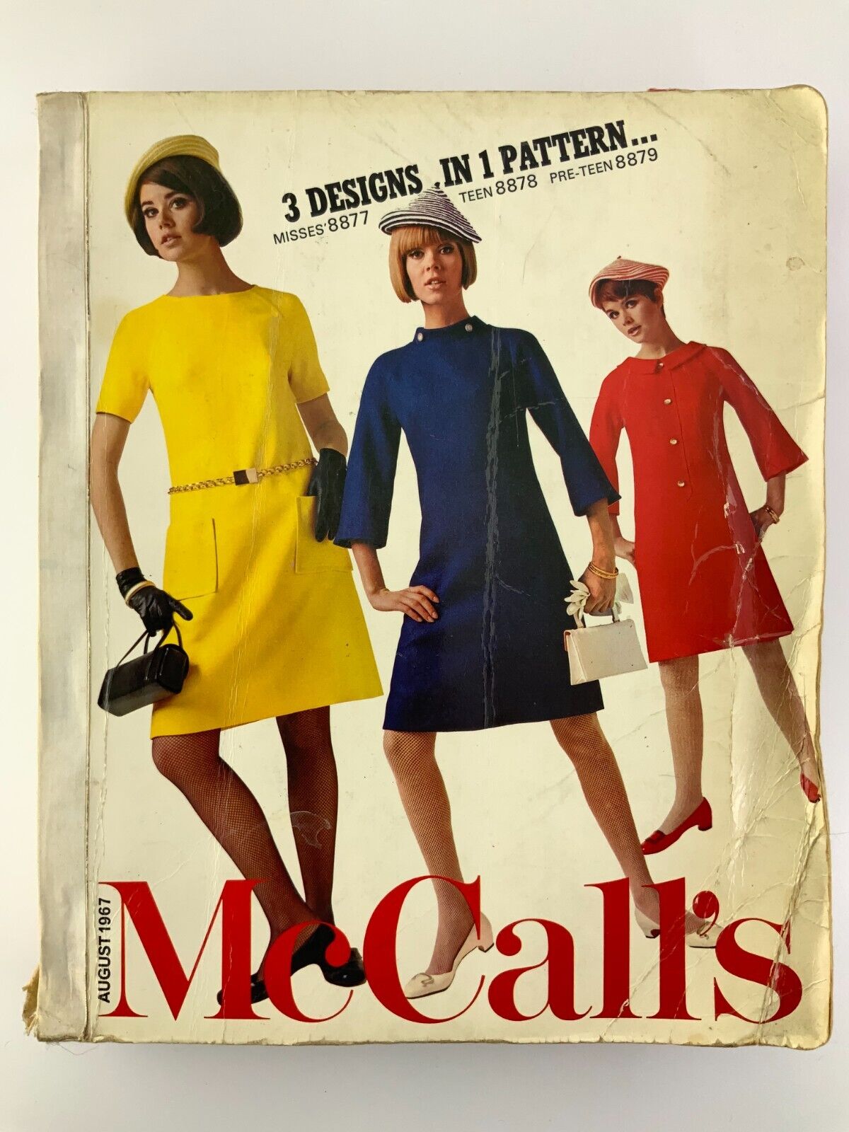 McCalls August 1967 3 Designs in One Pattern Store Display Fashion Pattern DD019