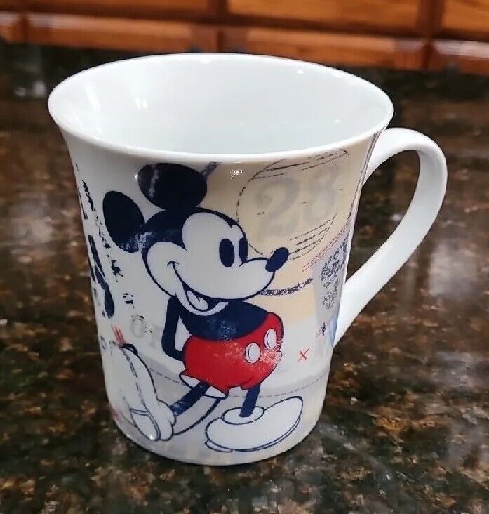 Disney Americana Mickey Mouse SINCE 1928 Porcelain 12 oz Coffee Mug