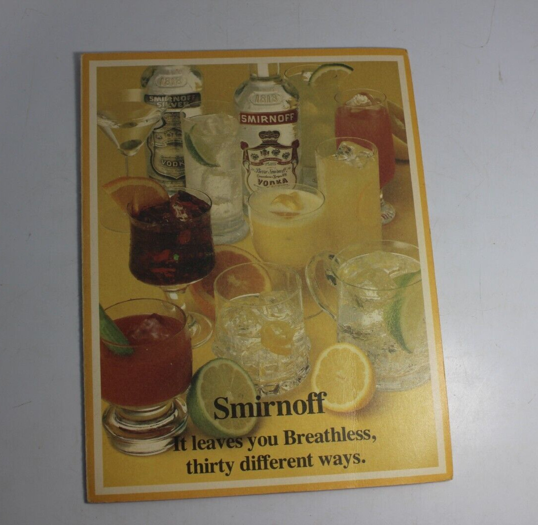Vintage 1979 Smirnoff Drink Recipe Booklet Pamphlet Vodka Cocktail Recipes