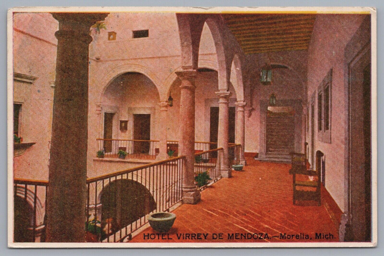 Hotel Vierrey De Mendoza Morelia Michoacán Mexico Postcard