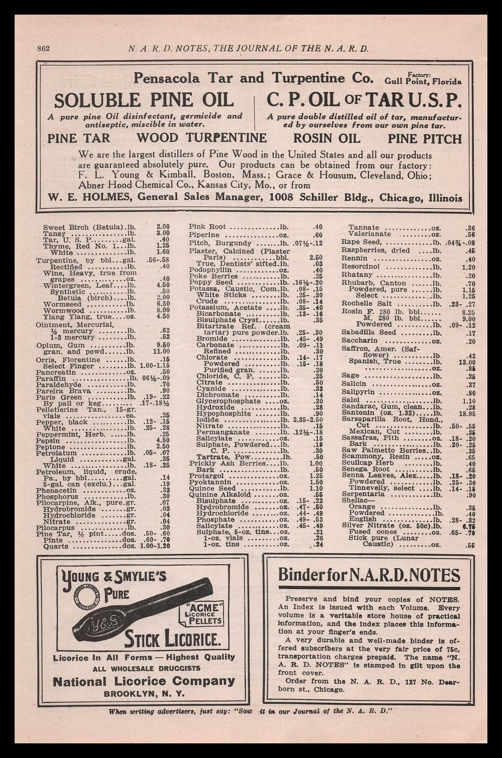 1912 Young & Smylie\'s Brooklyn NY Stick Licorice And Pellets Drug Store Print Ad