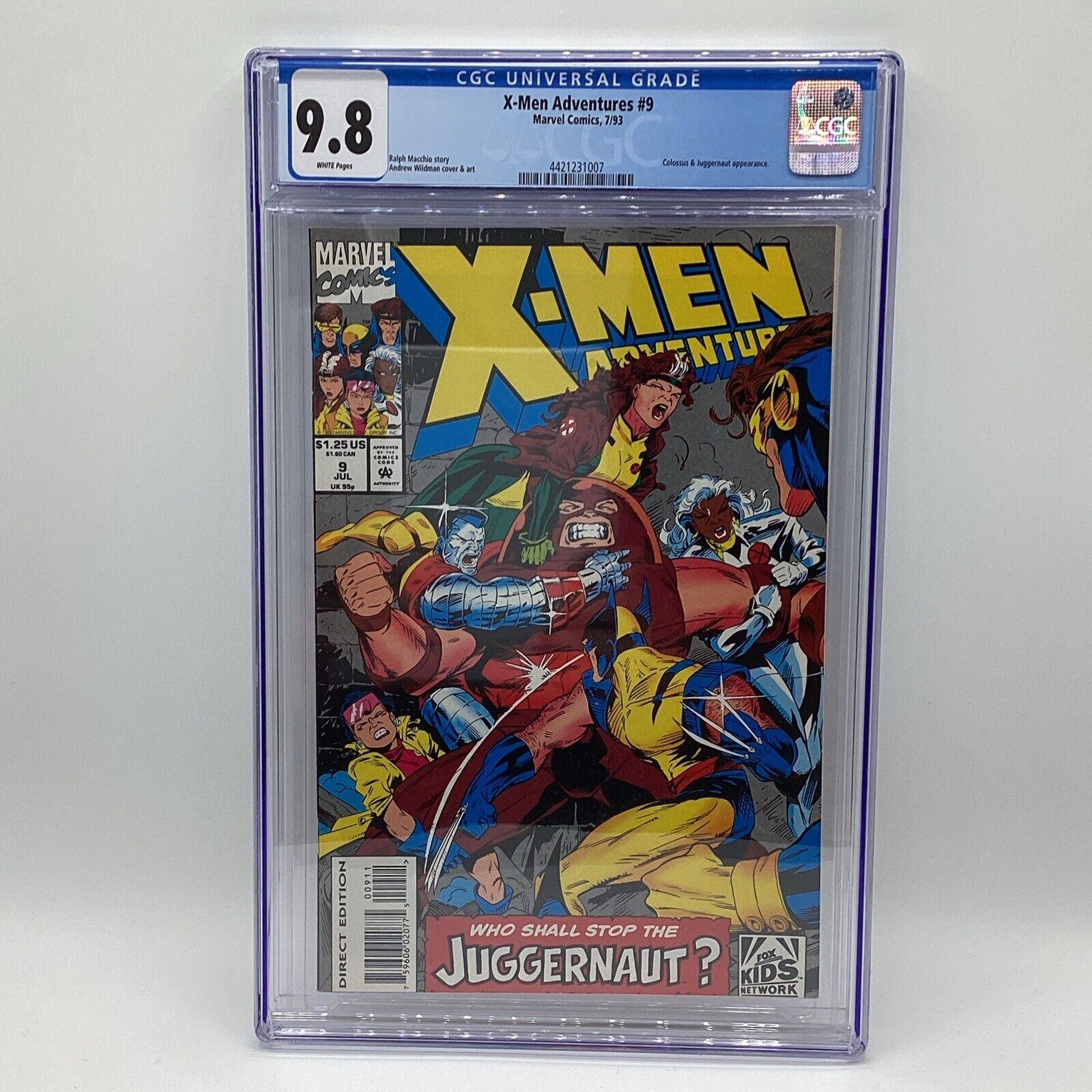 Vintage July 1993 CGC Universal 9.8 X-Men Adventures Issue #9 Juggernaut 1st App