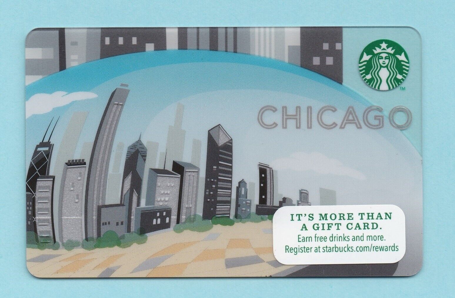 *NEW* 2014 Starbucks Chicago Bean Gift Card #6099