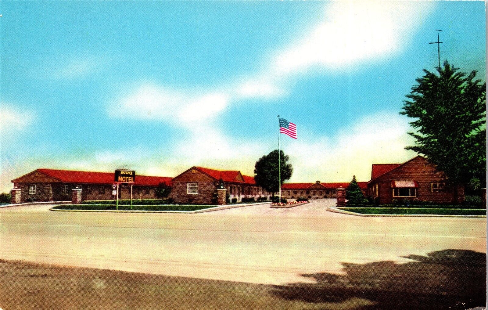 Clare Michigan Bush\'s Motel Hotel Roadside US Route 27 Vtg MI Postcard View
