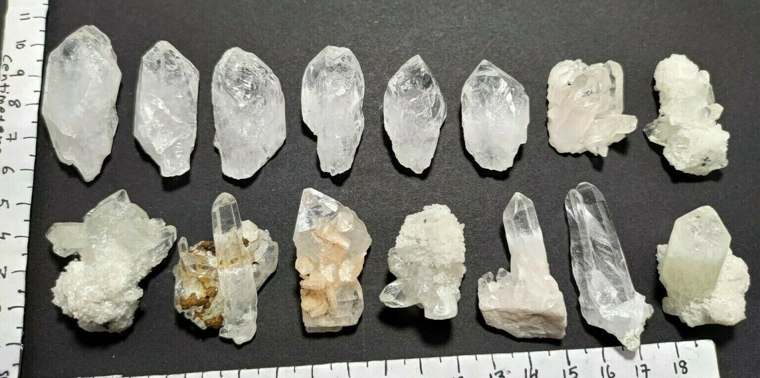 stunning lot of himalaya quartz cluster crystal mineral specimens 1187
