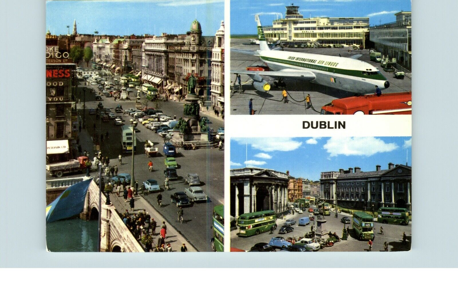 Postcard Chrome County Dublin Airport Trinity College Bank of Ireland 