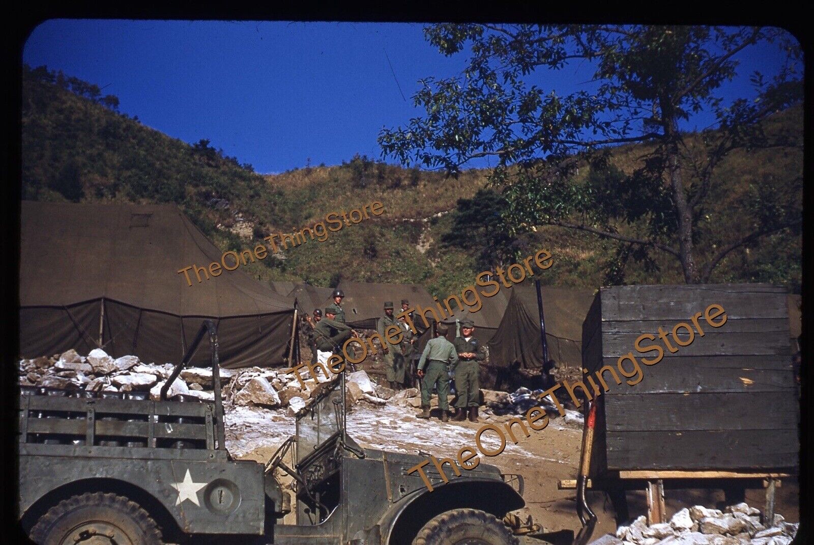 Korea 17th Regiment Infantry 7th Division Army War 1950s 35mm Slide Kodachrome