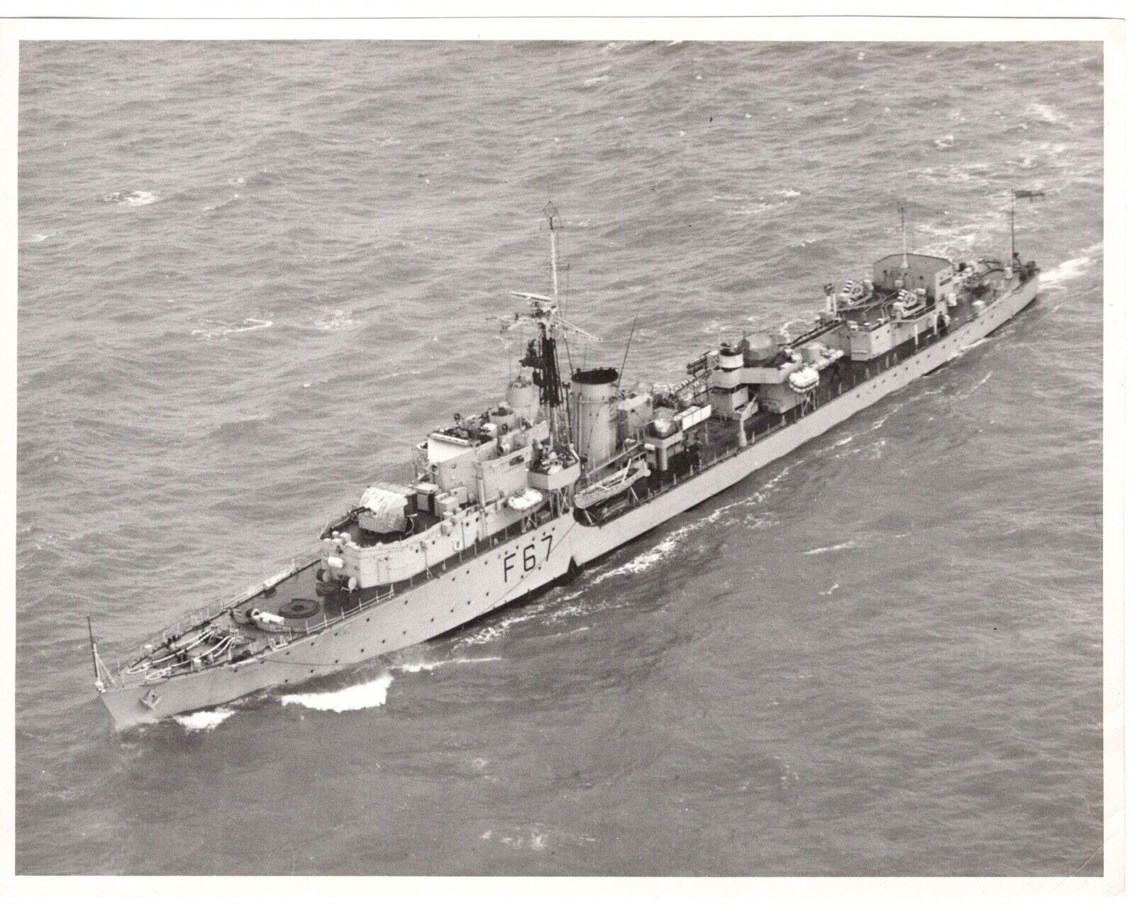 Royal Navy HMS Tyrian F/R 67 Destroyer Official 1955 Admiralty Photograph