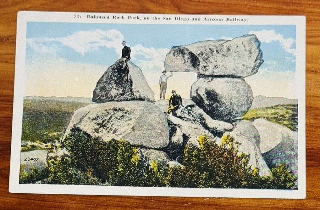 Balanced Rock Park San Diego On The Arizona Eastern Railway Vintage Postcard