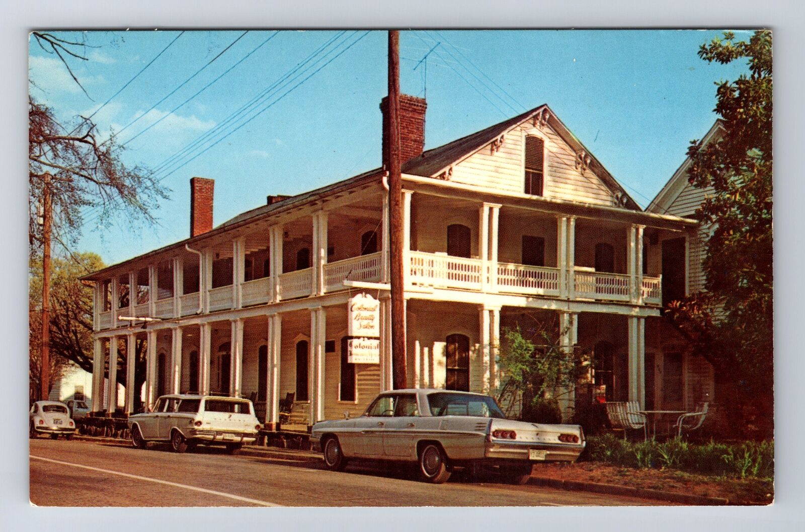 Hillsboro NC-North Carolina, Colonial Inn, Advertisement, Vintage Postcard