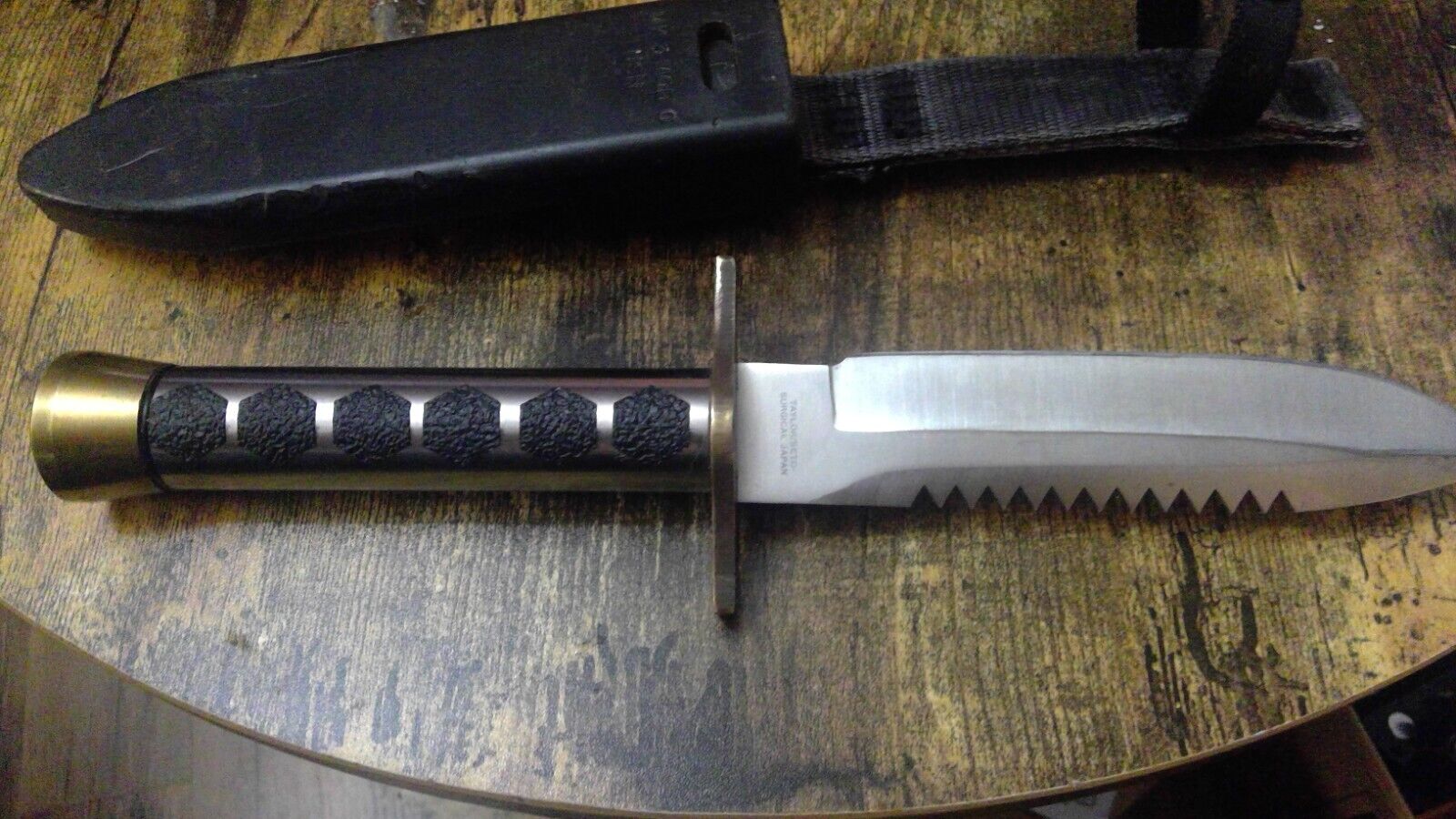 Vintage Taylor SETO fixed blade survival combat encapsulated handle knife