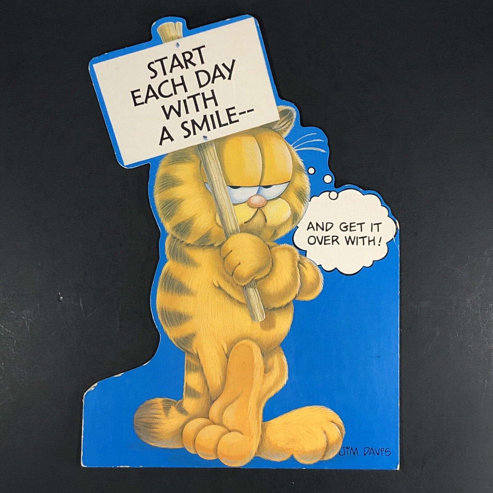 VTG 1978 Garfield Comic Jim Davis Start Each Day with a Smile 200GFF 950-2 Card