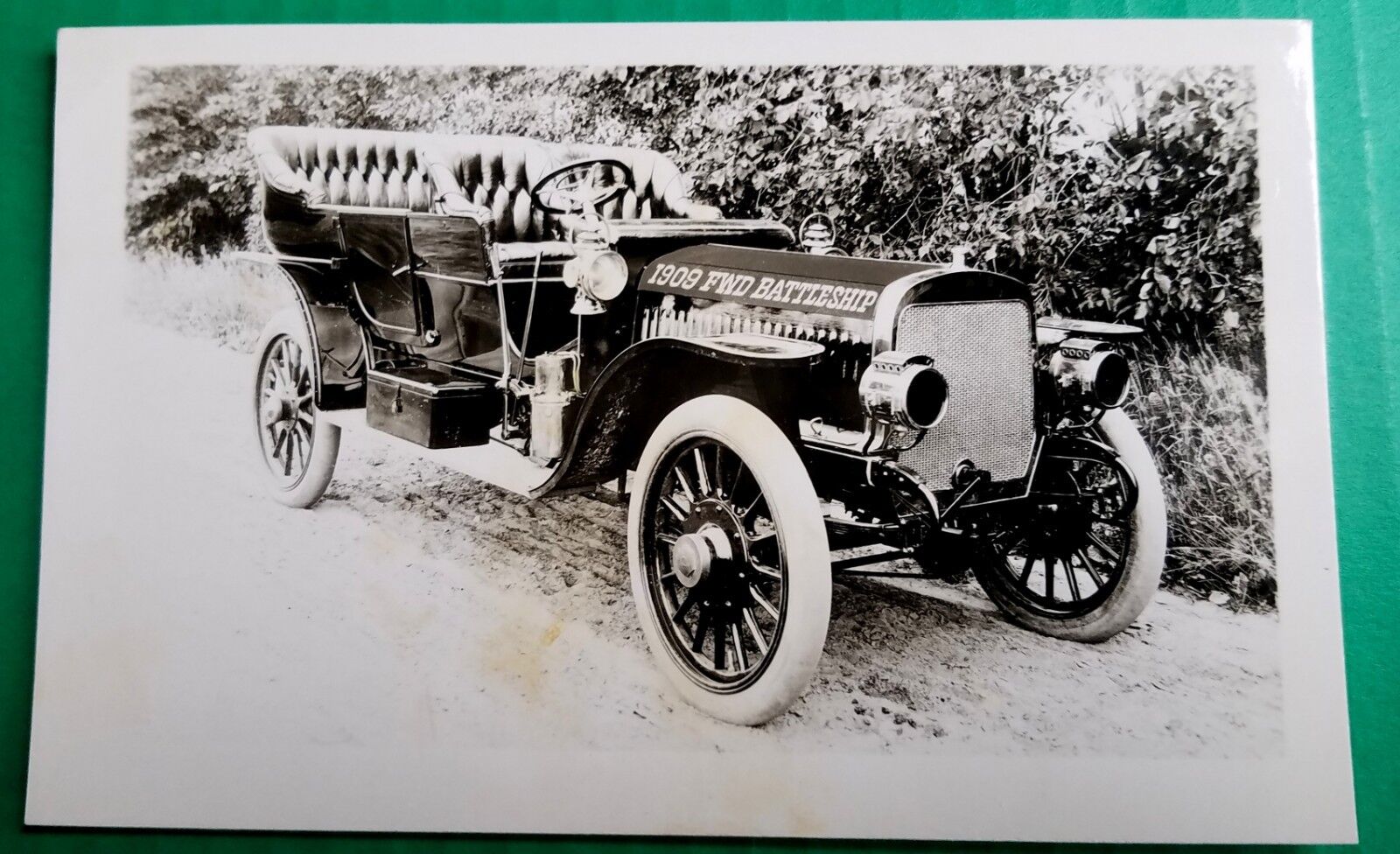Four Wheel Drive RPPC Postcard Clintonville Wis 1909 FWD BATTLESHIP Motor Car 