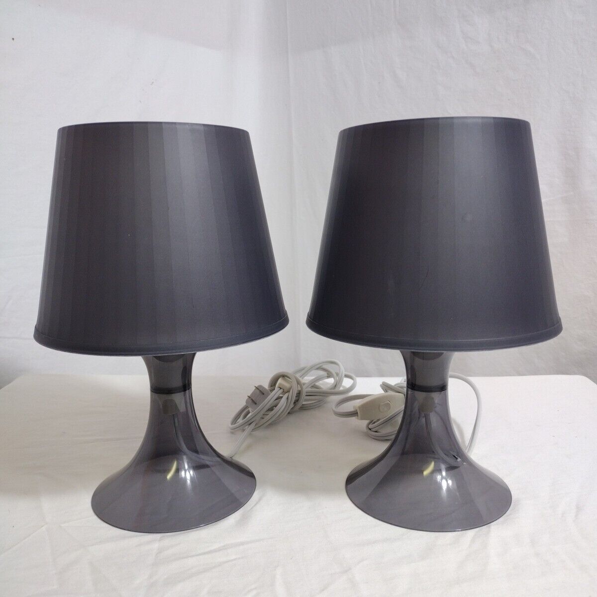 Ikea Lampan Eleback & Ojerstam Lamp Light Black Gray Set Of 2