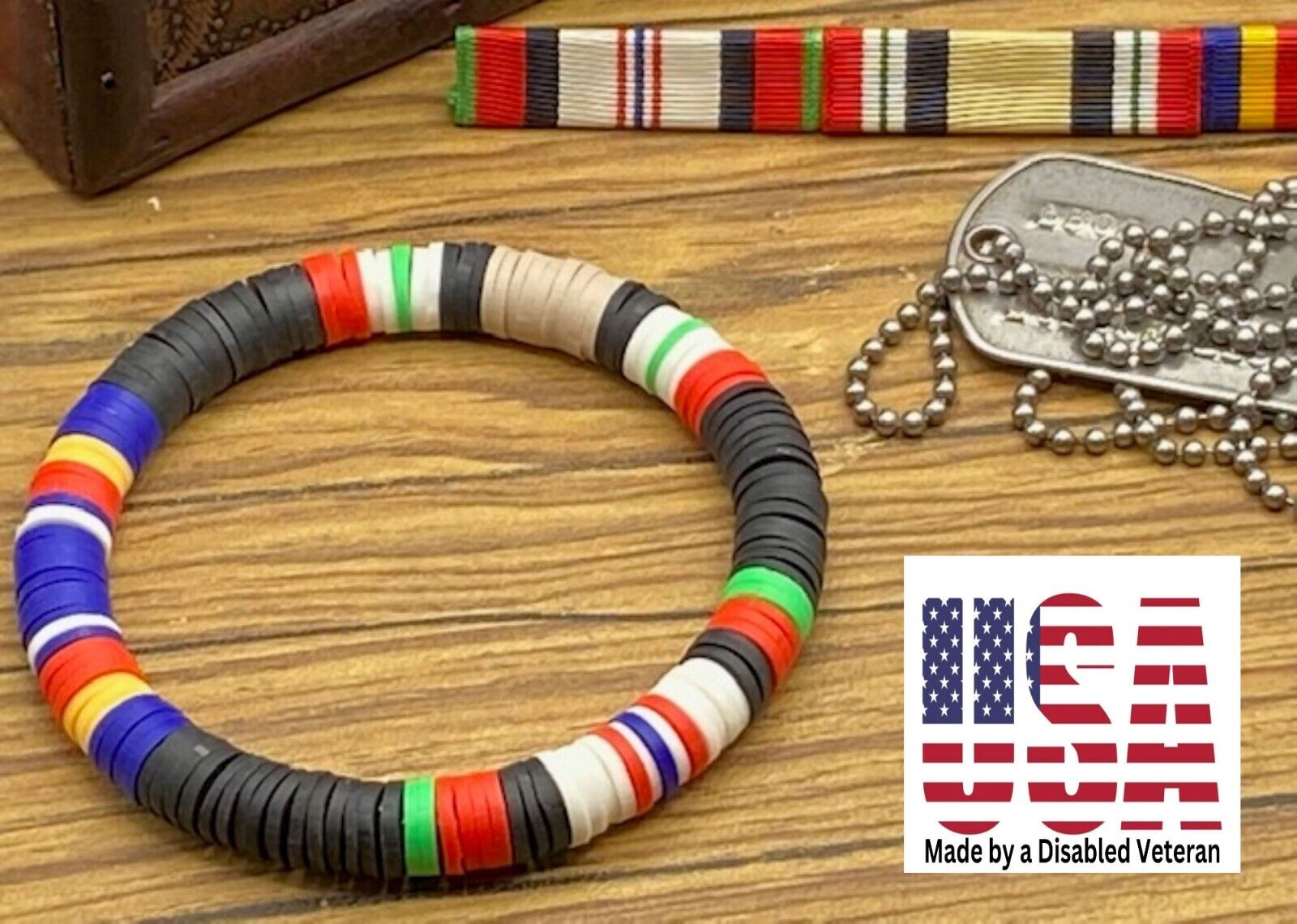 Operation Iraqi Freedom - Operation Enduring Freedom Veteran Ribbon Bracelet