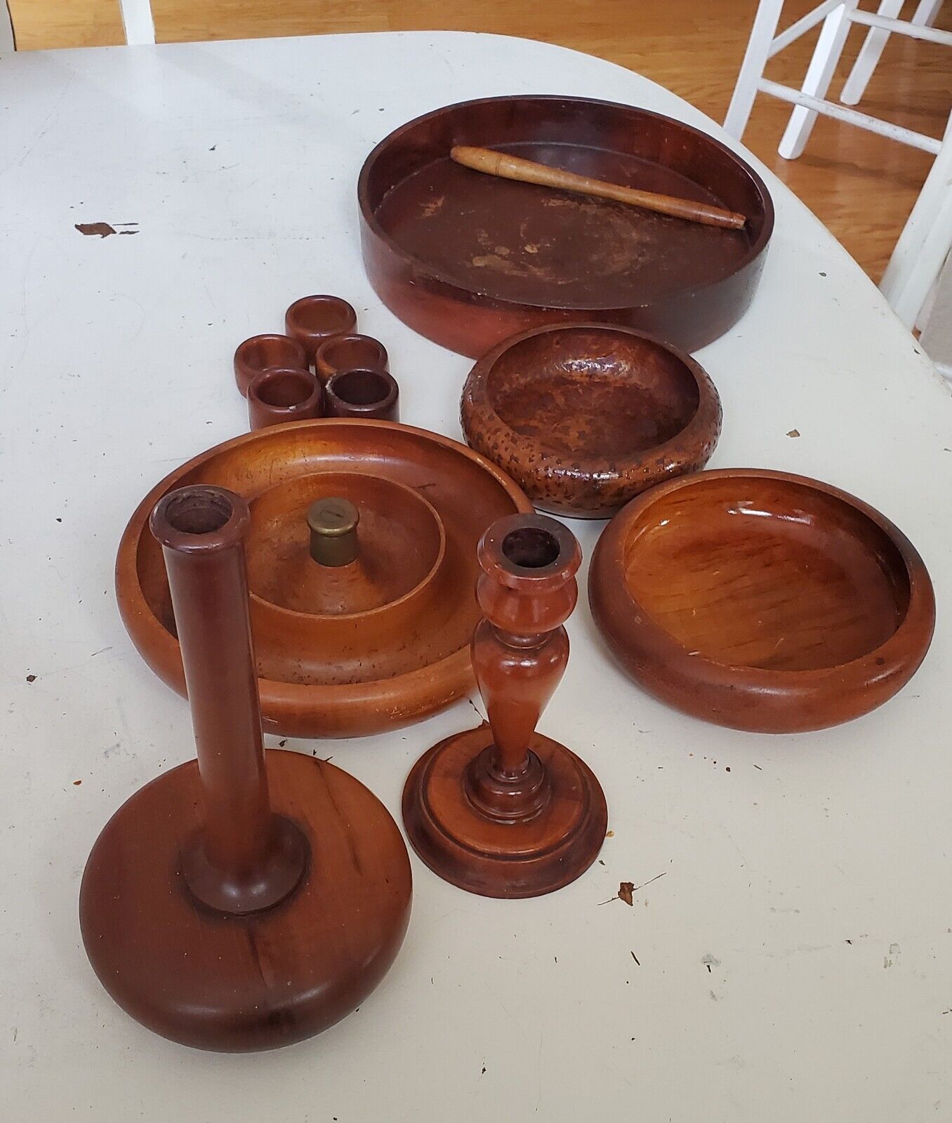 Set Of Vintage Myrtle Wood Bowls and More-Some Rare Ones