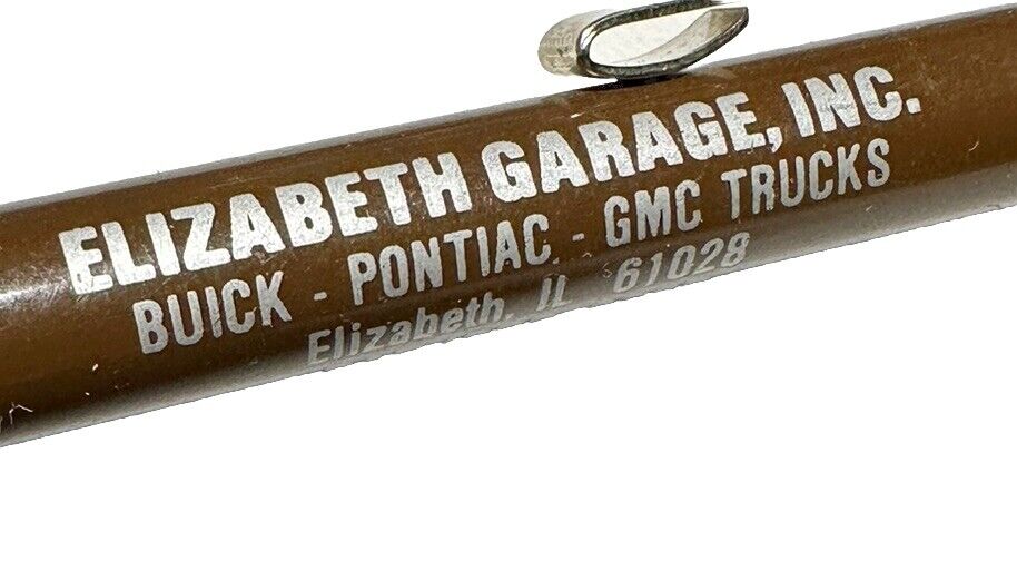 Vintage Elizabeth Illinois Garage Buick Pontiac Dealership Auto Car Dealer Pen