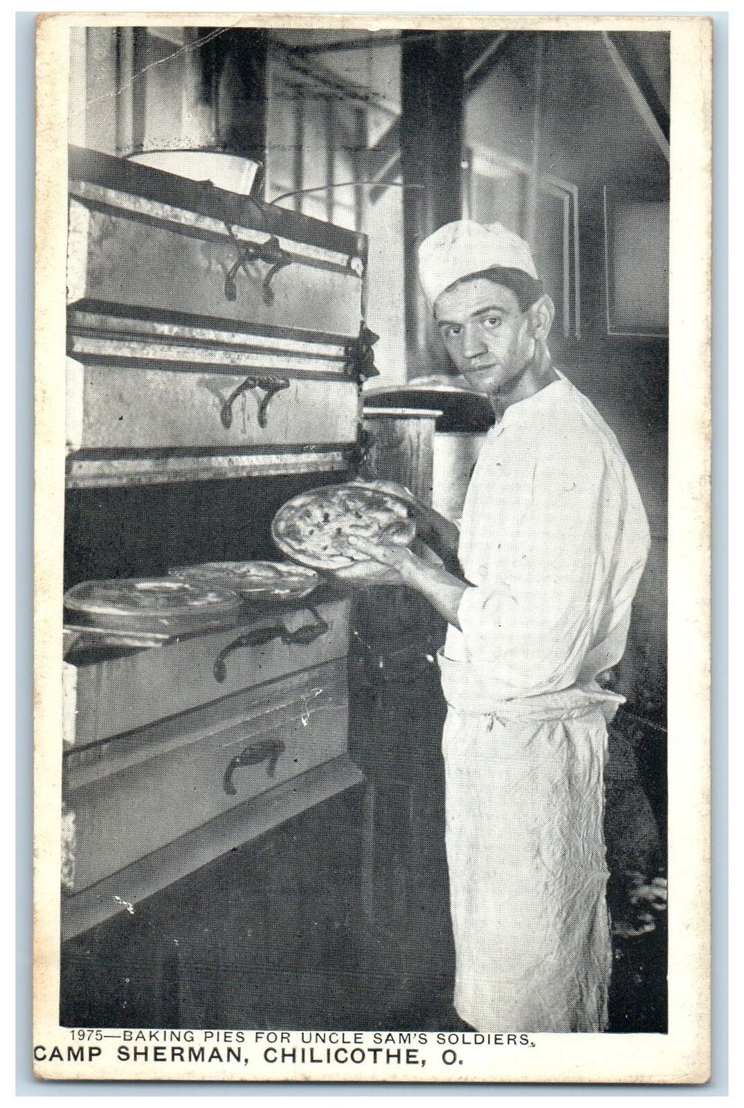 c1940s Baking Pies View For Uncle\'s Sam\'s Soldiers Chillicothe Ohio OH Postcard