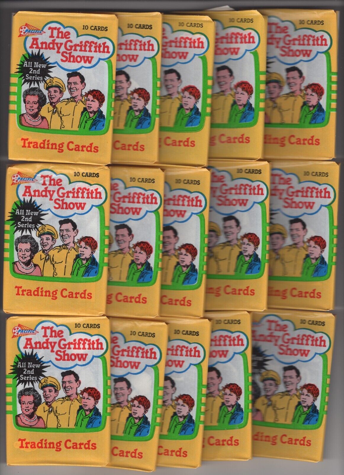 Andy Griffith Series 2 1991 Pacific Lot of 15 Sealed Wax Trading Card Packs