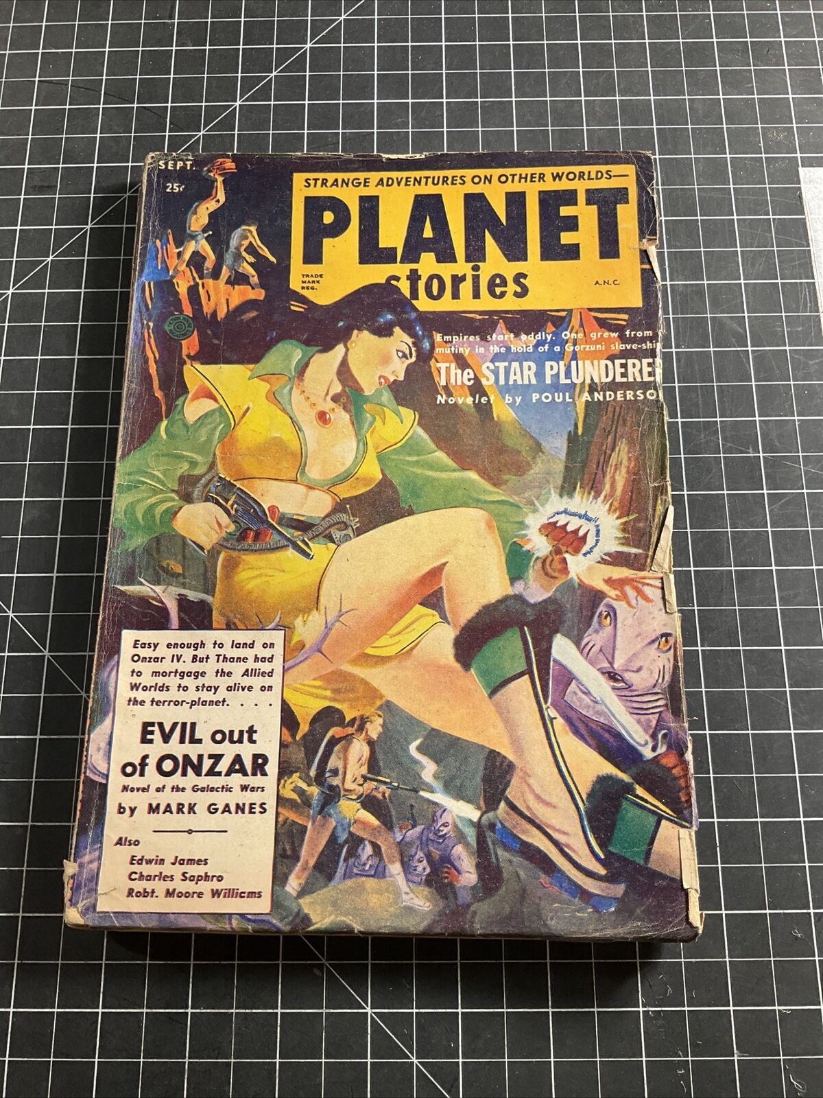 Planet Stories 1952 September. Contains The Gun by Philip K. Dick.