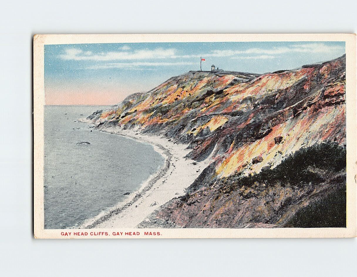 Postcard Gay Head Cliffs, Aquinnah, Massachusetts