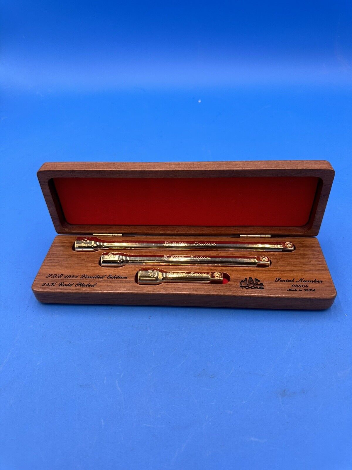Mac Tools 24K Gold Plated Limited Edition 3/8” Extension Set 1991