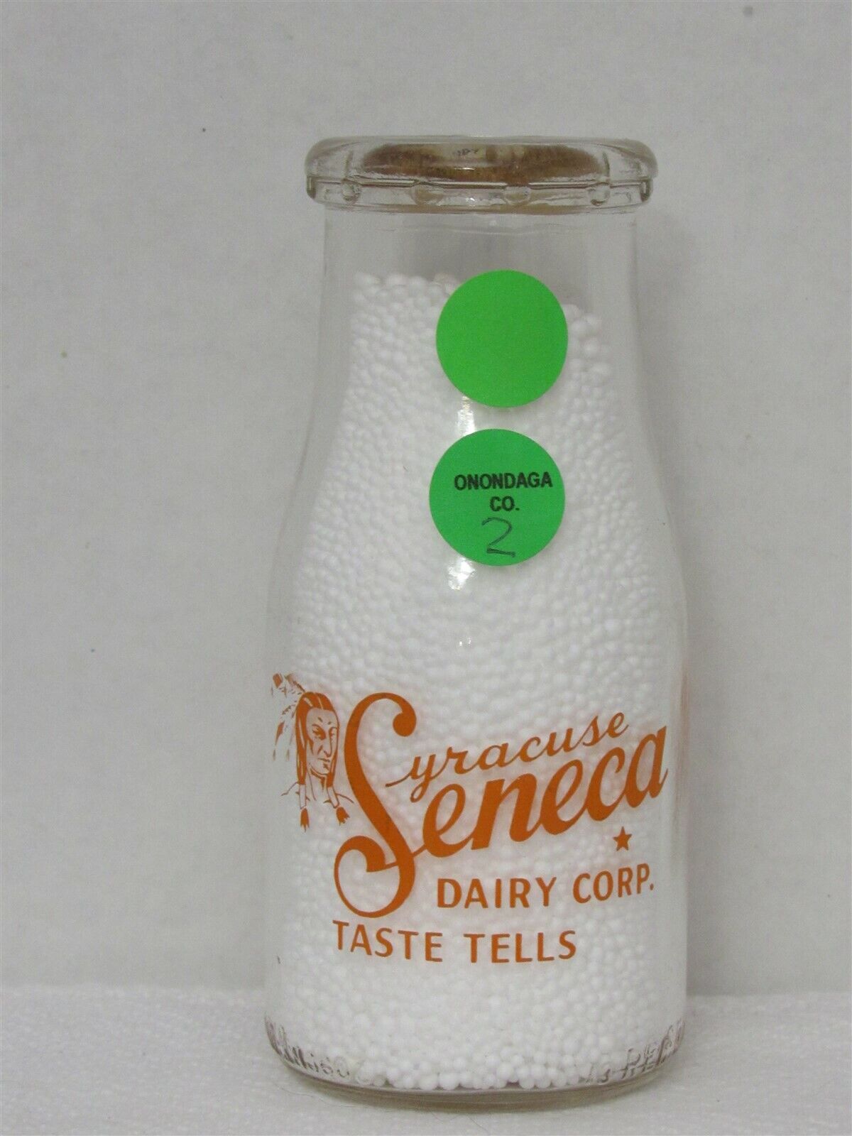 TRPHP Milk Bottle Syracuse Seneca Dairy Corp Syracuse NY ONONDAGA CO INDIAN Var2