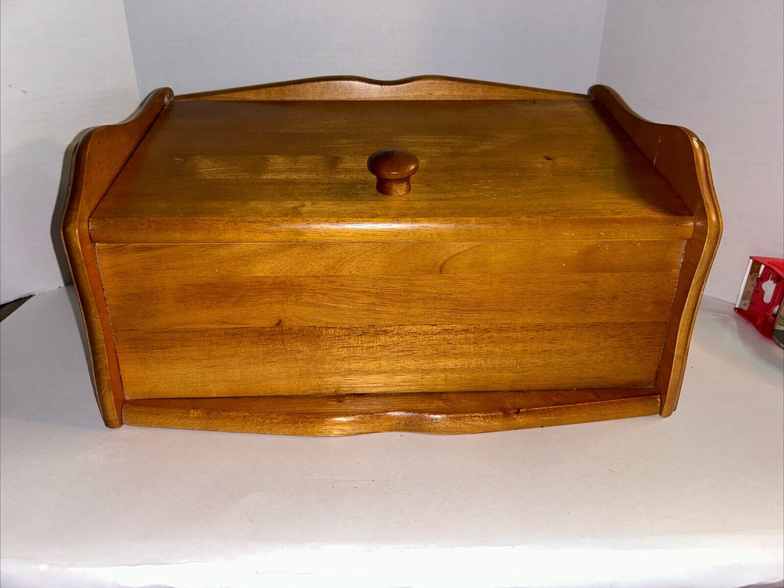 Vintage Oak Bread Box Cottage Core