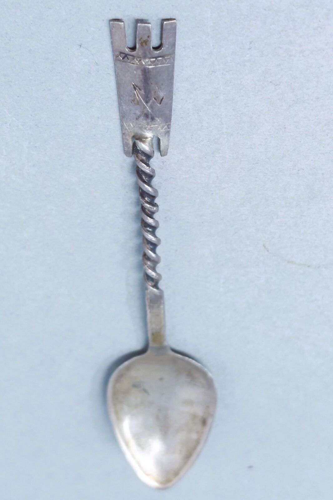 Rare Navajo / Hopi Antique Silver Souvenir Spoon with Stampings
