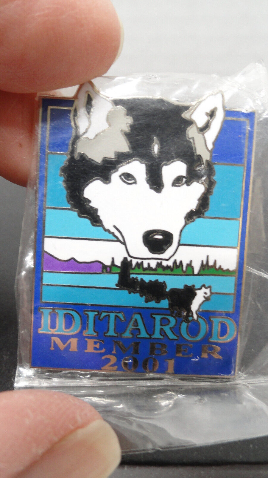Alaska Iditarod Member 2001 Tie Back Pin Dog Sled